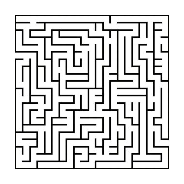 siyah ve beyaz labirent desen