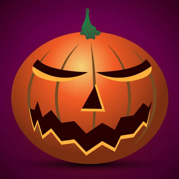 Zucca intagliata ad Halloween — Vettoriale Stock