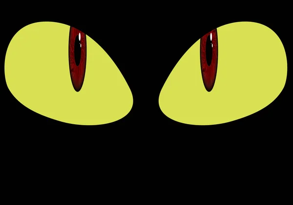 Monster szemek a sötétben — Stock Vector