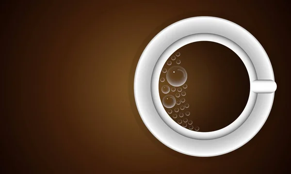 Kopje koffie met bubbels — Stockvector