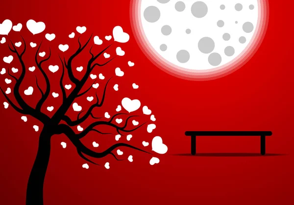 月光下的浪漫 — 图库矢量图片