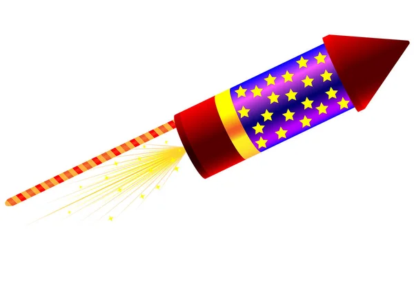 Fusée pour feux d'artifice — Image vectorielle