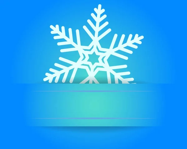 Fond avec un flocon de neige unique de Noël — Image vectorielle