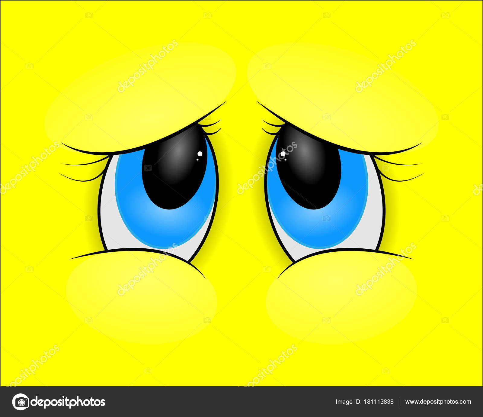Yeux De Dessin Animé Triste Image Vectorielle Kraft2727