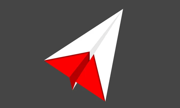 Avión de origami de papel — Vector de stock