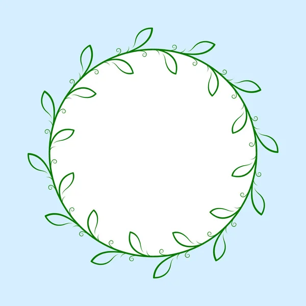 Fond de printemps avec une branche circulaire — Image vectorielle