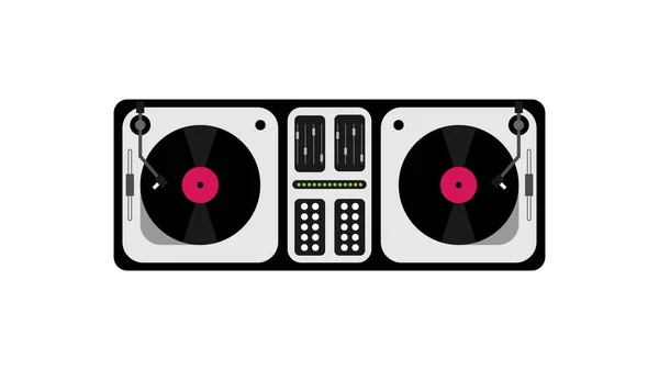 Consola DJ de diseño plano — Vector de stock