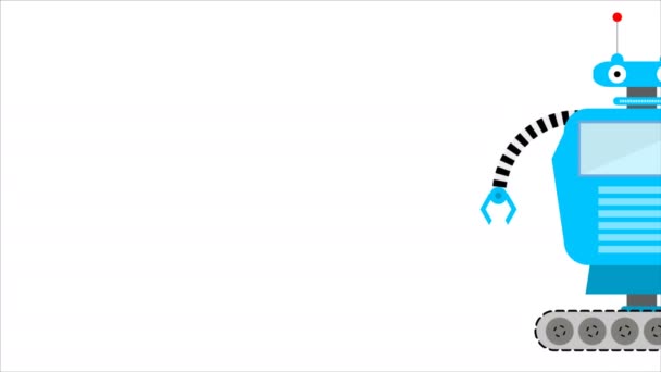 Robô Caterpillar Uma Ilustração Artística Vídeo Tecnologia — Vídeo de Stock