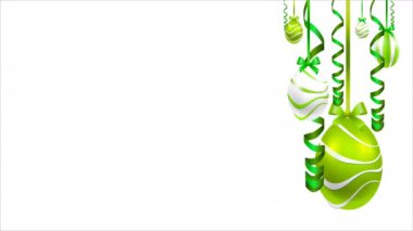 Paskalya yumurta şenlikli şerit, sanatsal video illüstrasyon ile asılı.