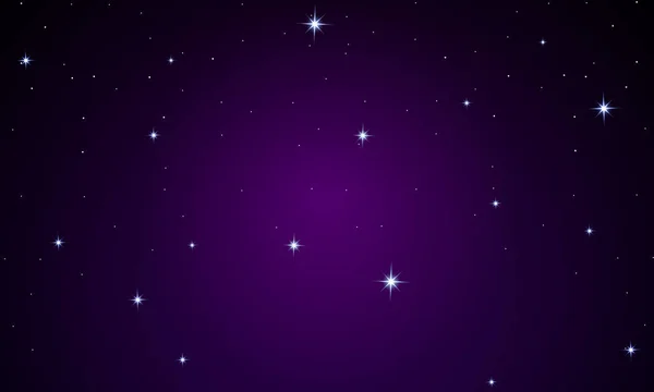 Много звёзд на фиолетовом фоне — стоковый вектор