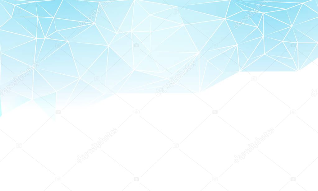 half blue triangular background