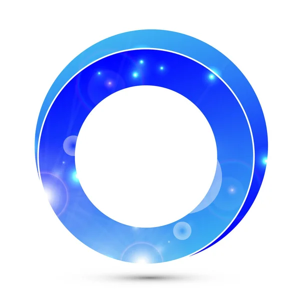 Logo 3d anillo azul — Vector de stock