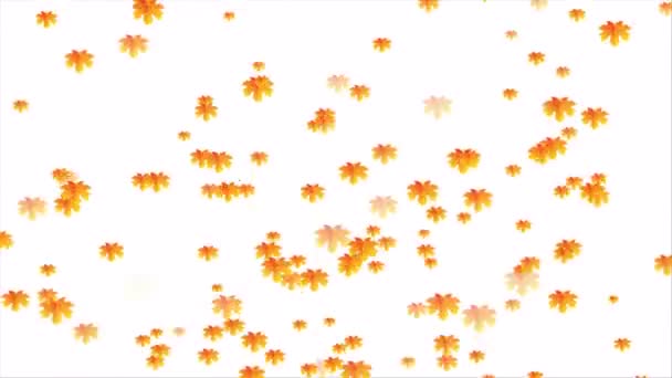 Achtergrond Van Vallende Herfstbladeren Art Video Illustratie — Stockvideo