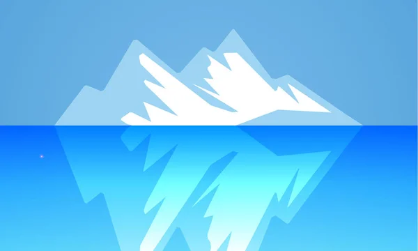 Montagna Ghiaccio Iceberg Illustrazione Arte Vettoriale — Vettoriale Stock