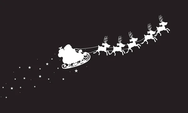 Санта Клаус Магічному Польоті Векторна Ілюстрація Мистецтва — стоковий вектор