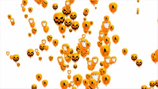 Air Ballonger Halloween Vektor Konst Illustration — Stockvideo