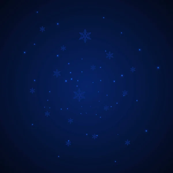 Fondo Azul Abstracto Con Copos Nieve Luz Ilustración Arte Vectorial — Archivo Imágenes Vectoriales