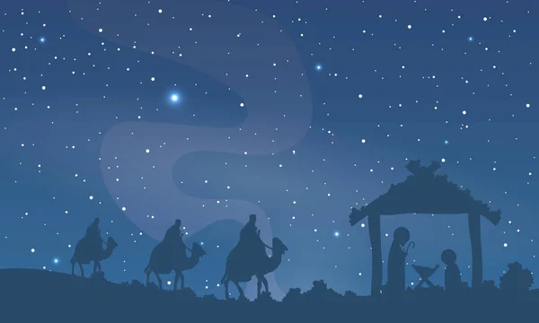 Jesus Mary Joseph Sky Vector Art Illustration — стоковый вектор