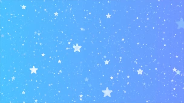 Fondo Azul Estrellas Abstractas Ilustración Vídeo Arte — Vídeo de stock