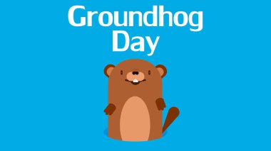 Dağ sıçanı etiketli dağ sıçanı günü, vektör sanat çizimi.