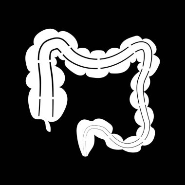 İnsan kolonunun silueti, vektör sanat çizimi.