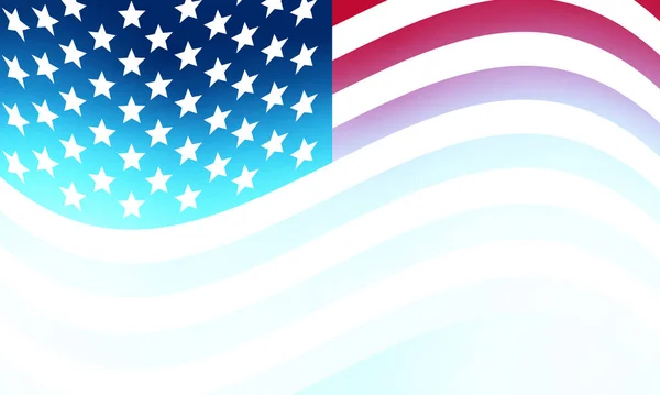 Abstract Wazig Usa Vlag Achtergrond Vector Kunst Illustratie — Stockvector