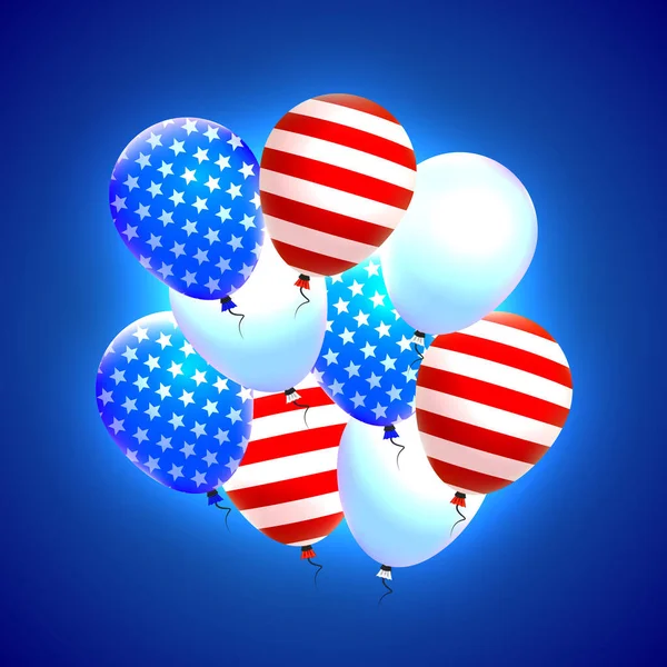 Presidential Day Balloons Vector Art Illustration — Stock Vector