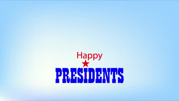 Klobouk Vlajka Pro Prezidentský Den Umělecké Video Ilustrace — Stock video
