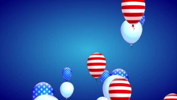 Balloons Presidents Day Art Video Illustration — Stock Video