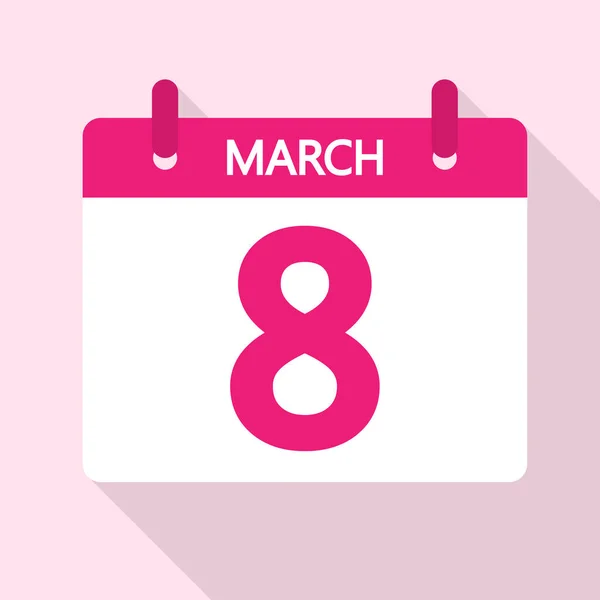 Kalenderblatt Für Den März — Stockvektor