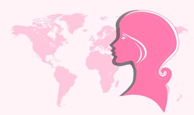 Birleşmiş Milletler Kadın Hakları ve Uluslararası Barış Günü, Uluslararası Kadınlar Günü, vektör sanatı illüstrasyonu.