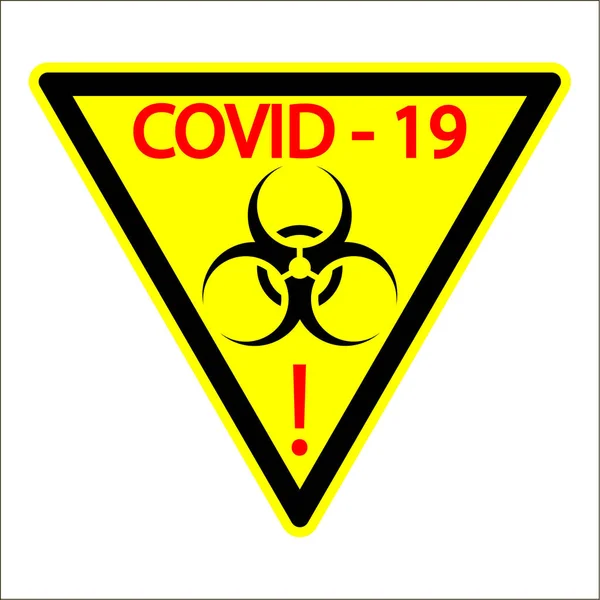 Biological Sign Coronavirus Covid Vector Art Illustration — 스톡 벡터