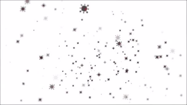 Bakterien Virus Fliegt Durch Die Luft Kunst Video Illustration — Stockvideo