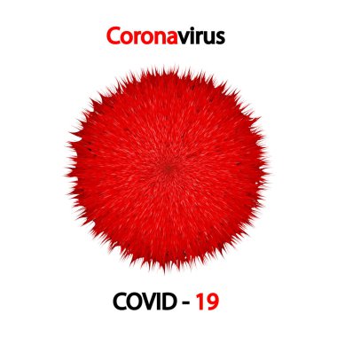 Tehlikeli virüs Coronavirus COVID 19, vektör sanat çizimi.