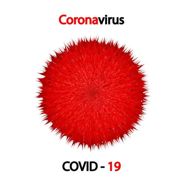 Tehlikeli Virüs Coronavirus Covid Vektör Sanat Çizimi — Stok Vektör