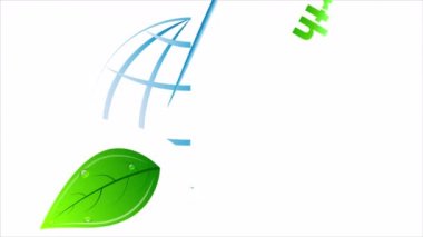 Logo 22 Nisan Dünya Günü, sanat videosu illüstrasyonu.