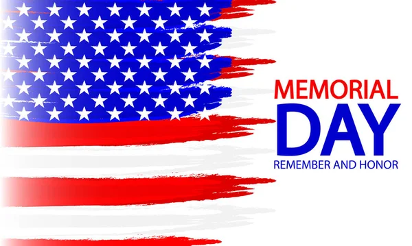 Bandera Estados Unidos Para Día Conmemorativo Ilustración Arte Vectorial — Archivo Imágenes Vectoriales