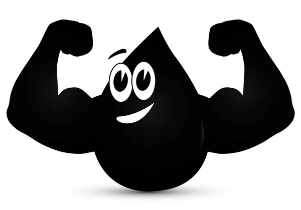 Öltropfen Logo Mit Händen Vektorgrafik Illustration — Stockvektor