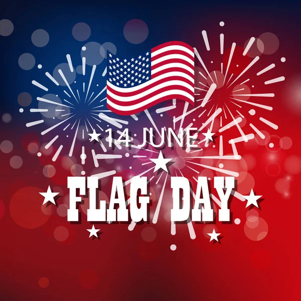 Abstrakcyjny Sztandar Czerwca Dzień Flagi Usa Ilustracja Sztuki Wektorowej — Wektor stockowy
