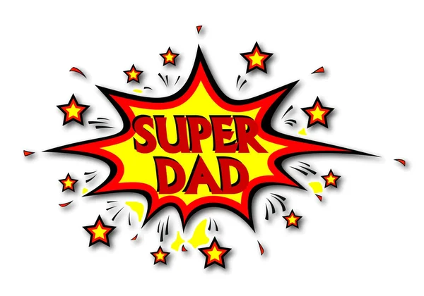 Happy Super Hero Pap Vector Kunst Illustratie — Stockvector
