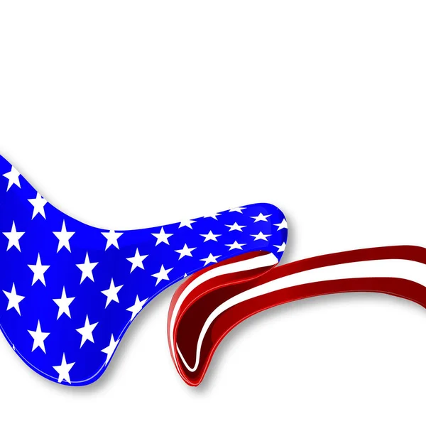 Usa Vlag Stijl Lint Vector Kunst Illustratie — Stockvector