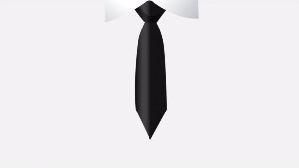 Happy Fathers Day Tie Art Video Illustration — Stock Video