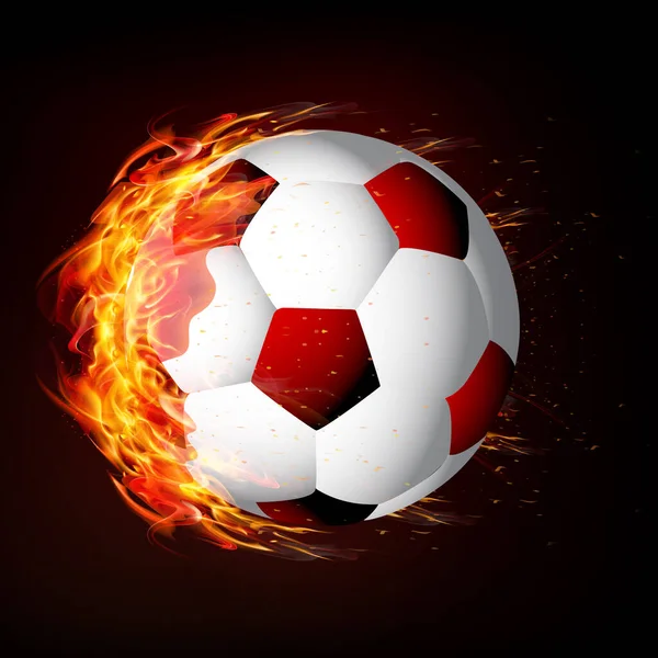 Soccer Ball Fire Vector Art Illustration — Stock Vector