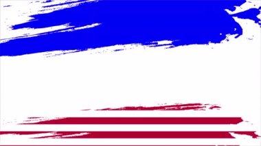 4 Temmuz ABD bayrağı fırça darbesi tarzı, sanat videosu illüstrasyonu.