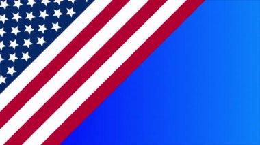 4 Temmuz Yatay Sancak ABD Bağımsızlık Günü, Sanat Videosu İllüstrasyonu.