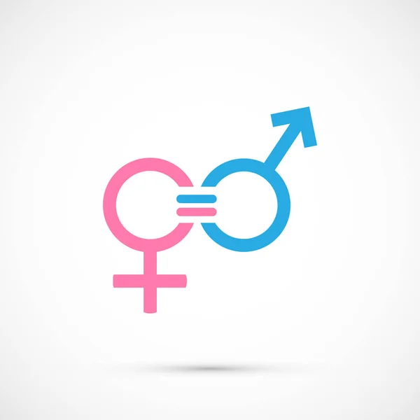 Male Female Gender Equality Icon Vector Art Illustration — Stock Vector