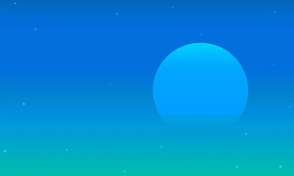 Cielo Nocturno Azul Con Luna Translúcida Ilustración Arte Vectorial — Archivo Imágenes Vectoriales