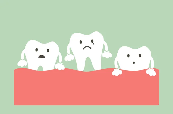 Dental - dente solto —  Vetores de Stock