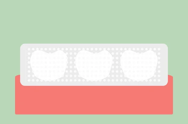 Blanqueamiento de dientes tira, concepto de cuidado dental — Archivo Imágenes Vectoriales