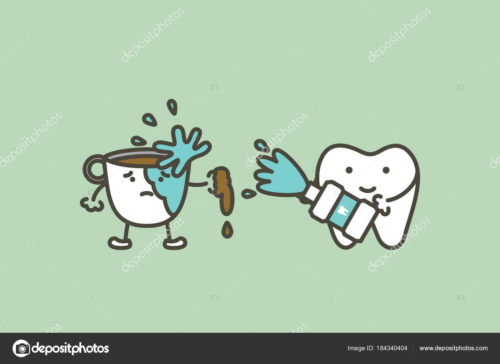 Reinigung der Zahn durch Mundwasser, gelbe Zähne aus Kaffeefleck zu ... Reinigung der Zahn durch Mundwasser, gelbe Zähne aus Kaffeefleck zu ...